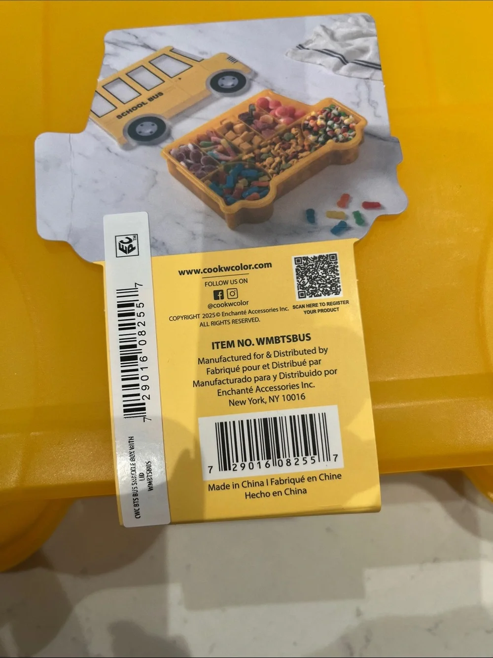 Yellow School Bus Snack Box for Kids